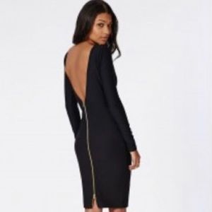 Black midi dress